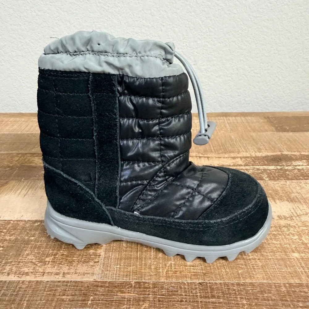 The North Face Winter Snow Boots Toddler 5 Black Gray Insulated‎ NF00CXY4
